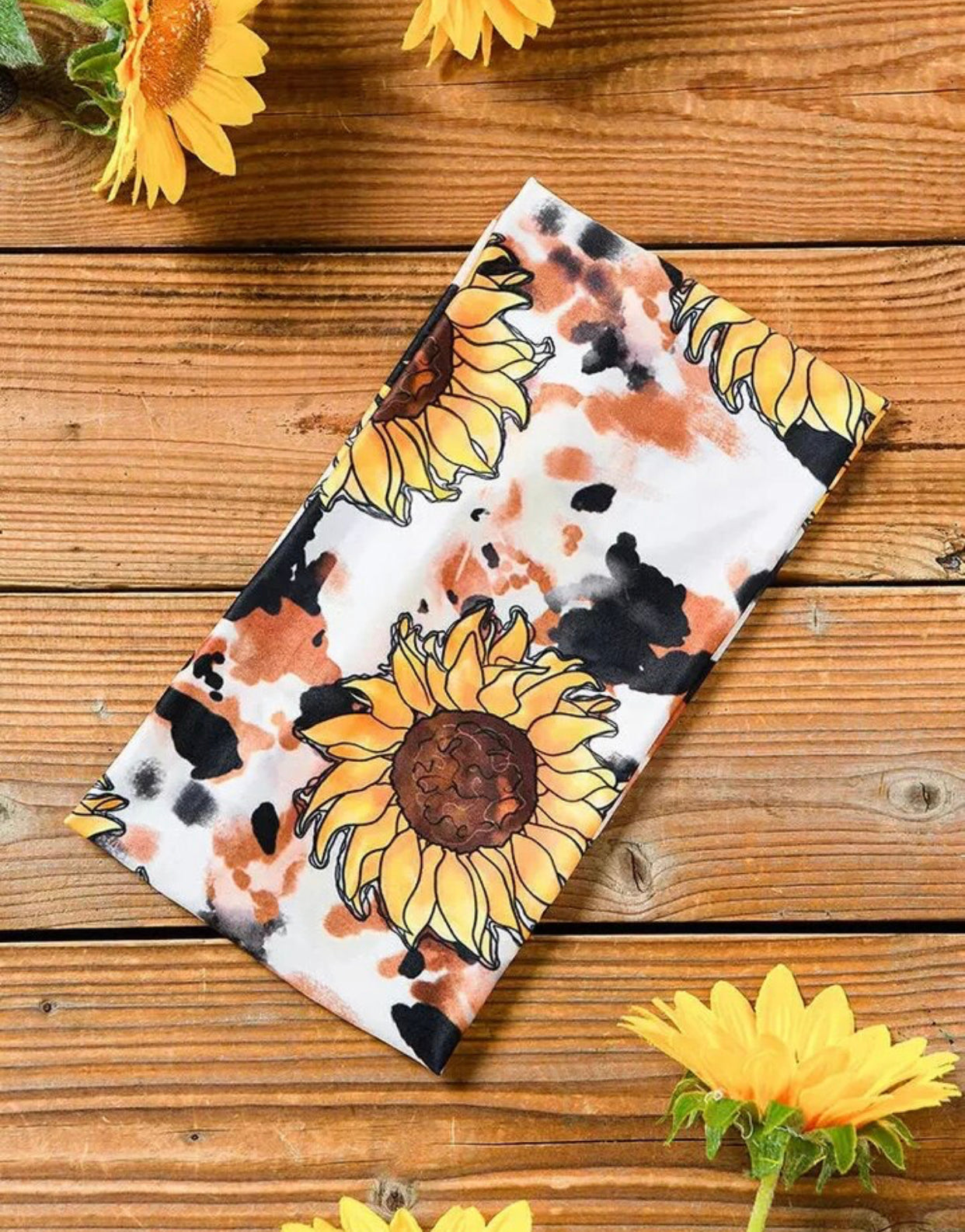 Headband - Sunflower Cow