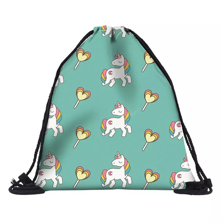 Drawstring Bag - Unicorn Lollipop