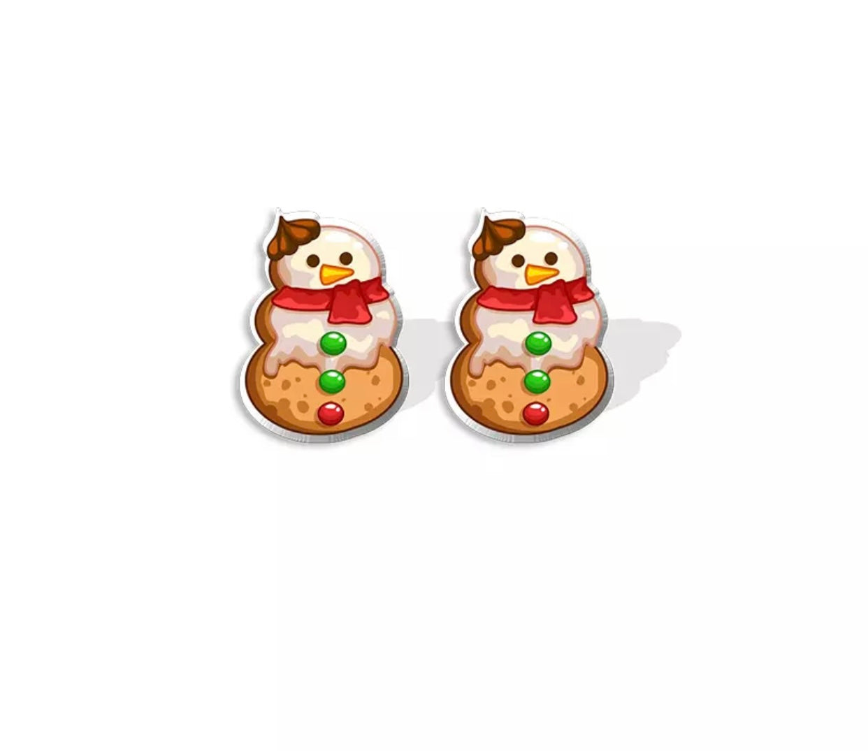 Acrylic Stud Earrings - Christmas Holiday