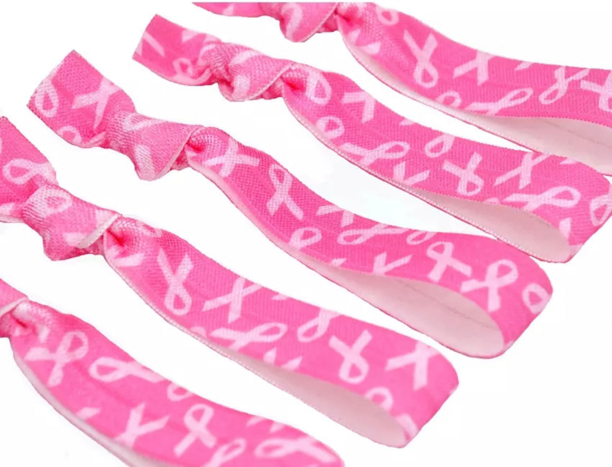 Hair Ties - Pink with Ribbons - BCA