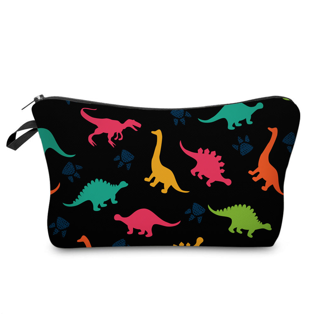 Pouch - Dino Prints on Black