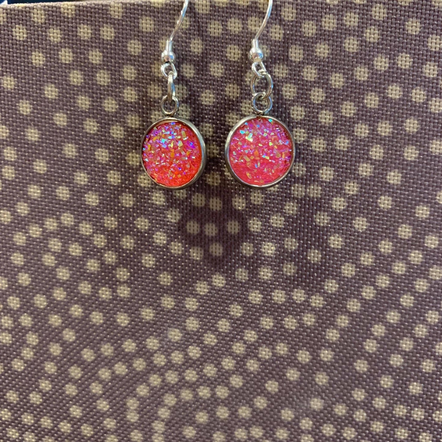 Druzy Drop Hook Earrings